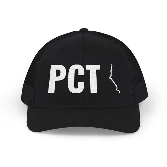 Adventure Snapback Cap - Pacific Coast Trail Map Embroidered Trucker Hat