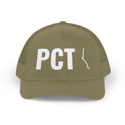 Adventure Snapback Cap - Pacific Coast Trail Map Embroidered Trucker Hat