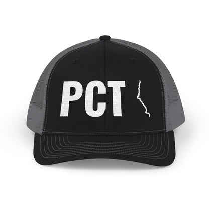 Adventure Snapback Cap - Pacific Coast Trail Map Embroidered Trucker Hat