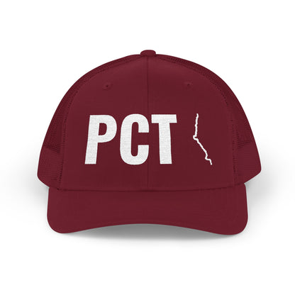 Adventure Snapback Cap - Pacific Coast Trail Map Embroidered Trucker Hat