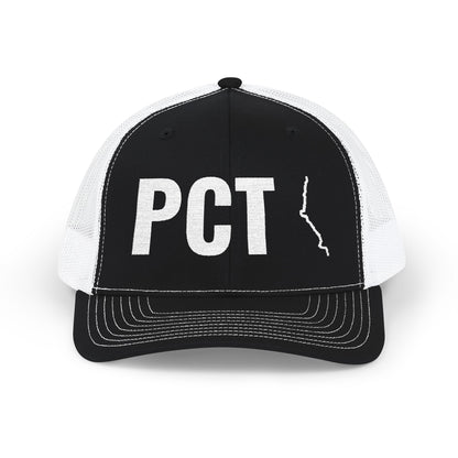 Adventure Snapback Cap - Pacific Coast Trail Map Embroidered Trucker Hat